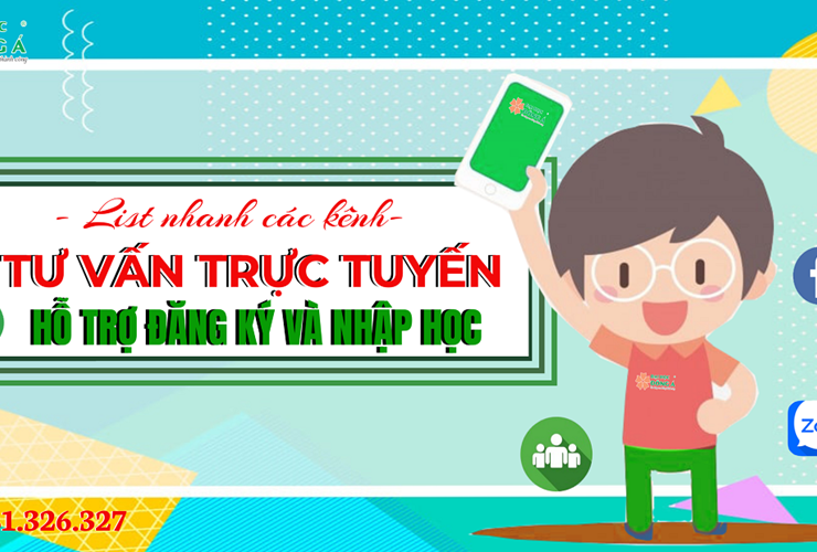 List nhanh các kênh tư vấn trực tuyến hỗ trợ đăng ký và nhập học